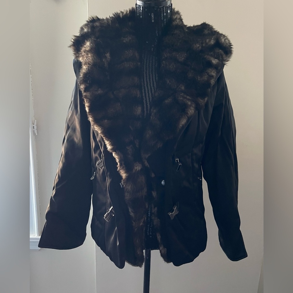 Park Hurst Outdoor Edition Black Satiny Jacket Size Medium